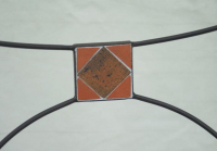 Fauteuil en fer forgé plein avec sa mosaïque en Terre cuite et argile