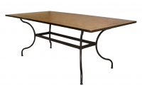 Table jardin mosaïque en fer forgé Table jardin mosaique ovale 230cm (table rectangle plus consoles) Terre cuite et ses losange en Argile